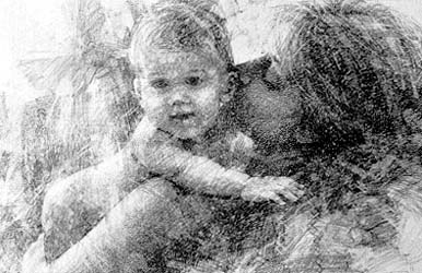 Love by Judith Campion, “The special bonding that occurs between mother and baby is a unique and powerful love. This painting was to show the confidence that grows in an infant when it feels protected and loved.” https://www.lds.org/ensign/1995/03/a-joyful-mother-of-children?lang=eng