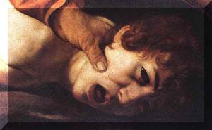 Caravagio - The Sacrifice of Isaac (detail)