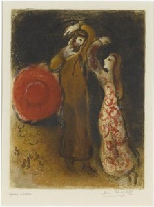 The Meeting of Ruth and Boaz by Marc Chagall (1960)