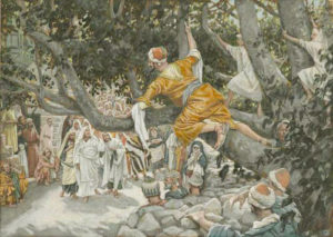 "Zacchaeus in the Sycamore Awaiting the Passage of Jesus" by James Tissot